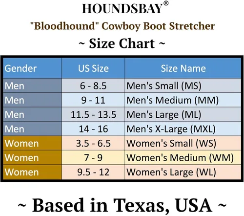 Miniatura 2 de HOUNDSBAY Bloodhound - Estirador profesional de botas de vaquero occidental para hombre Ampliador de zapatos para botas de vaquero con pies anchos