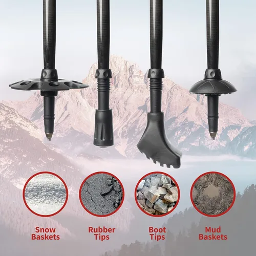 Miniatura 6 de Drakon Sticks 2.0 - Bastones de senderismo ultraligeros 100% fibra de carbono 100% fibra de carbono