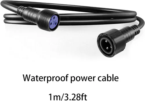 Miniatura 5 de Cable de alimentación impermeable, 3 pines 13AWG 2.5mm2, conector impermeable, cable de extensión de alimentación, 3.3 ft 3.2 pies IP65 par luz al