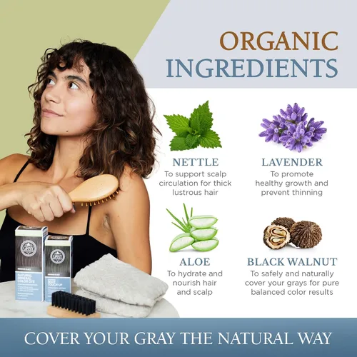 Miniatura 2 de Spray de retoque de raíces de cabello DIY de 20 minutos, cobertura de canas veganas semipermanentes para hombres y mujeres, tinte de color de Marrón