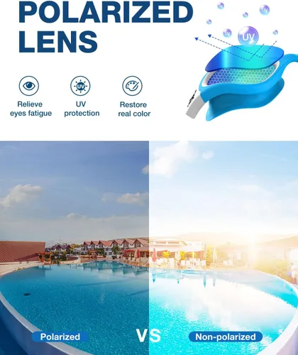 Miniatura 2 de ZIONOR G1 - Gafas de natación polarizadas unisex para mujeres adultas, antiniebla, 100% anti UV, gafas de buceo B3