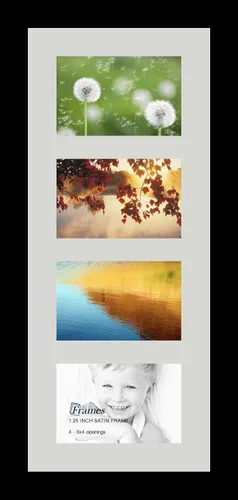 Miniatura 110 de Marco para fotos de ArtToFrames, 4 aberturas de 5′ x 7′ y marco negro satinado, de ArtToFrames, Madera, negro 4 - 8x10 - (2131)