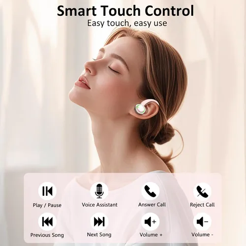 Miniatura 6 de Auriculares inalámbricos Matast, auriculares Bluetooth deportivos, auriculares con gancho para el oído IP7 impermeables con entrenamiento