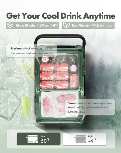 Miniatura 5 de A-Premium Refrigerador portátil de 12 voltios para auto de 39 cuartos de galón (36.7L), refrigerador para el coche con control de aplicación de zona