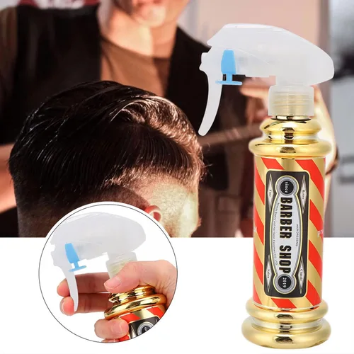 Miniatura 7 de Dioche Botella de spray de agua de peluquería, botella de spray de peluquería Salon Barbería Hair Styling Water Spray Kettle 5.1 fl oz (dorado)