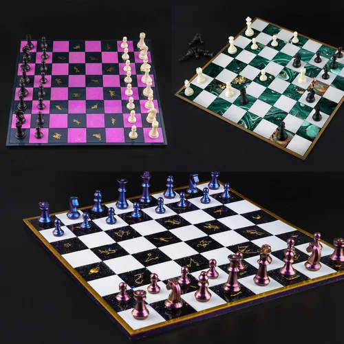 Miniatura 7 de NiArt Kit de moldes de silicona para fundición de resina de 11 x 11 pulgadas, juego de tablero y piezas 3D, manualidades, bandeja epoxi UV