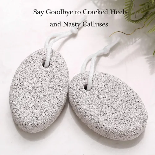 Miniatura 3 de 2 piezas de piedra pómez natural para pies, herramientas de pedicura de lava, removedor de callos de piel dura para hombres y mujeres, pies y manos