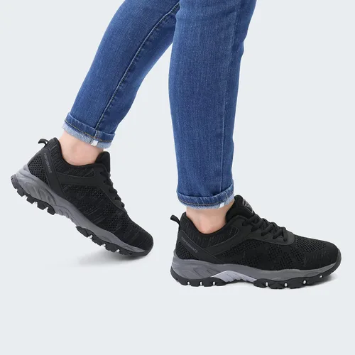 Miniatura 6 de JABASIC Zapatos de senderismo para mujer tenis de senderismo de punto para exteriores