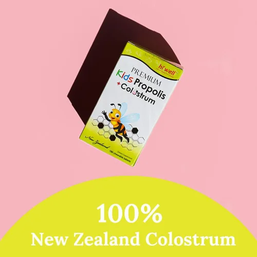 Miniatura 2 de Hi Well Premium Kids Propolis Plus Grass-Fed Calostro 180 Tabletas (Paquete de 2)