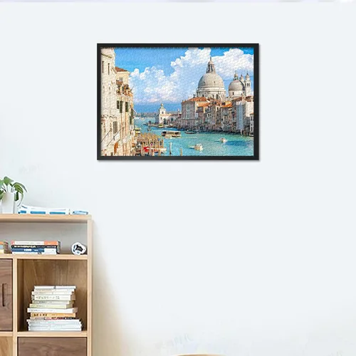 Miniatura 6 de Rompecabezas de Venecia para adultos de 1000 piezas, rompecabezas del Gran Canal, Basílica de Santa María Della Sa, rompecabezas para adultos