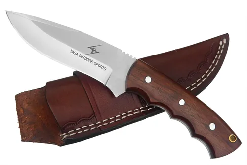 Miniatura 13 de Cuchillo de hoja fija: cuchillo de caza desollador hecho a mano de 9 pulgadas para hombres con mango de madera de olivo, cuchillo bushcraft de acero