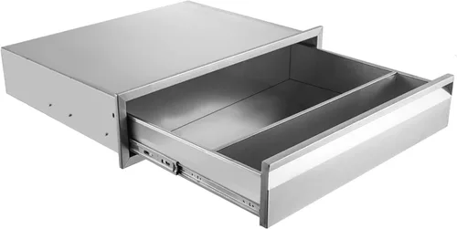 Miniatura 7 de Cajón de cocina al aire libre de 30 pulgadas de ancho, cajón individual para barbacoa de acero inoxidable con divisor de montaje empotrado para isla