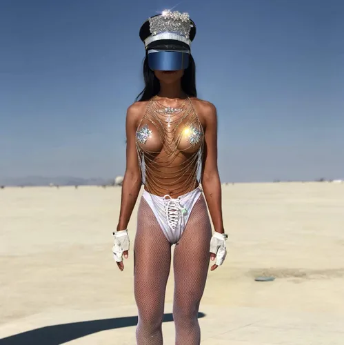 Miniatura 5 de Neva Nude Crystal Nipztix - Fundas para pezones para festivales, raves, adhesivo de grado médico, impermeable, fabricadas en Estados Unidos