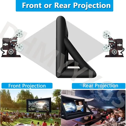 Miniatura 6 de Pantalla de cine inflable, pantalla de cine inflable para exteriores, para fiestas de cine en el patio trasero al aire libre con soplador de aire