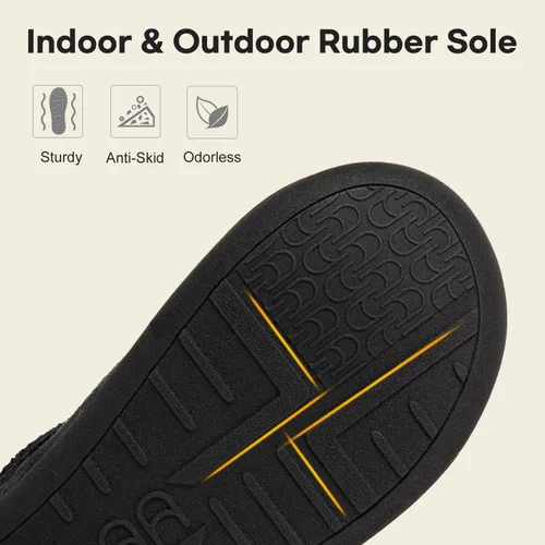 Miniatura 4 de LongBay Pantuflas de punto de chenilla cálidas para mujer, de espuma viscoelástica, cómodas, de gamuza, esponjosas, de espuma viscoelástica, botas