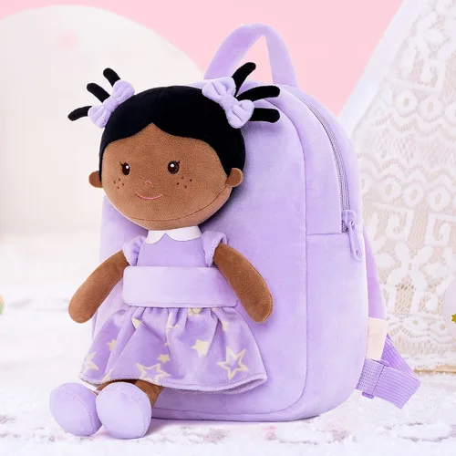 Miniatura 52 de Onetoo Mochila para niños pequeños, regalos de regreso a clases, mochilas para niñas y niños con muñecas de bebé ligeras y suaves en vestido