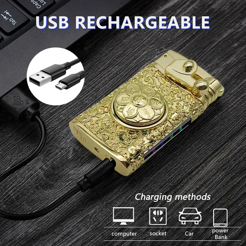 Miniatura 4 de BABOBIU Encendedor eléctrico USB recargable a prueba de viento con arco tecnología sin llama para velas de interior, chimenea, campamento al aire