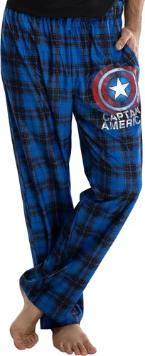 Miniatura 2 de Marvel - Pantalones de pijama a cuadros con logotipo del Capitán América