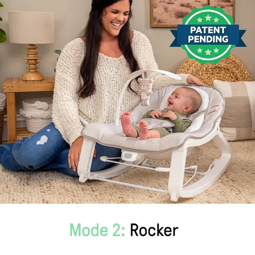 Miniatura 3 de Ingenuity Keep Cozy 3 en 1 Grow with Me - Asiento vibratorio para bebé y balancín de bebé a niño pequeño, 0-30 meses hasta 40 libras (Linden)