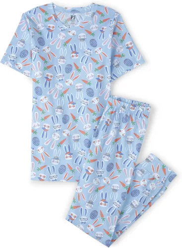 The Children's Place Pijamas de algodón unisex a juego para niños, diseño de conejito de Pascua
