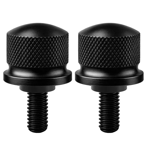 Miniatura 8 de Tornillo de perno de asiento de aleación de aluminio negro adecuado para Harley Davidson 1996-2024 (1 perno)