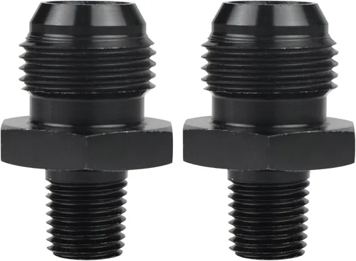 Adaptador de manguera de tubería macho de 10AN a 1/4 NPT de aluminio recta para línea de combustible, adaptador de manguera de aluminio negro