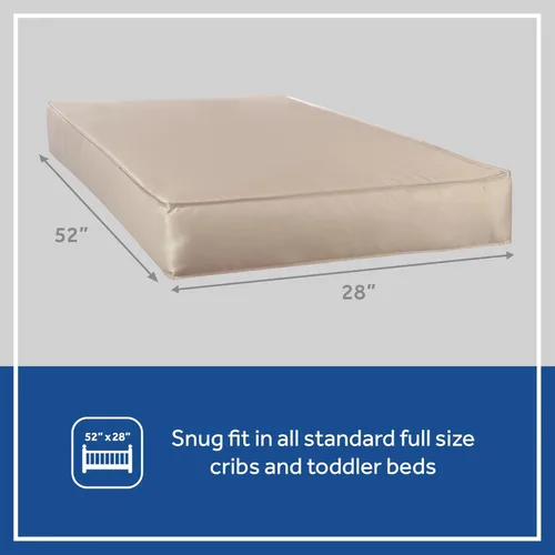 Miniatura 13 de Sealy Naturalis - Colchón hipoalergénico de 2 etapas para cuna de bebé y cama infantil, colchón para cuna no tóxico, algodón natural, bobina híbrida