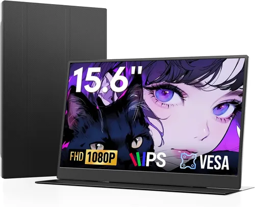 Miniatura 12 de Monitor portátil para portátil FHD 15.6 "1080P Ultra-Slim USB-C y HDMI Segunda pantalla externa para portátil Monitor de viaje Dual Altavoz-Screen