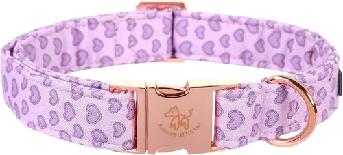 Miniatura 15 de Elegant little tail Collar para perro de Pascua, collar de perro con estampado de huevos de conejo, collar para mascotas, collar rosa para perros