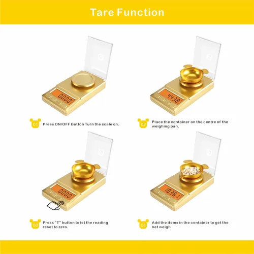Miniatura 5 de UNIWEIGH Báscula de miligramos de 1.76 oz/0.00 oz, báscula portátil de joyería con peso Cal, retroiluminación LCD, tare, báscula de gramo mini