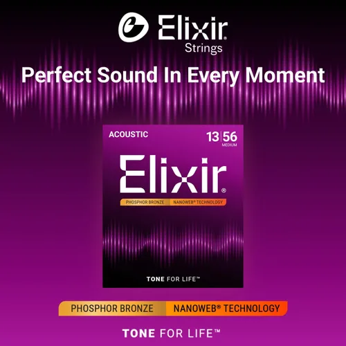 Miniatura 3 de Elixir, cuerdas de bronce para guitarra acústica 80/20 con recubrimiento Polyweb, extralivianas (.010-.047)