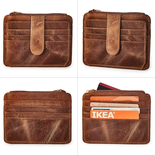 Miniatura 4 de BRASS TACKS LEATHERCRAFT Vintage Top Grain Leather Wallet for Men Gift Box