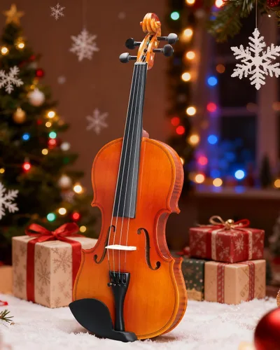 Miniatura 6 de Ktaxon Violín 4/4 Juego de Tamaño Completo Fiddle, Kit Completo de Violines Acústicos con Tablero Hecho a Mano, Estuche Rígido Ligero de Iniciación