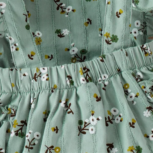 Miniatura 5 de PATPAT Conjunto de 2 piezas de ropa para bebé recién nacido, tela crepé con estampado de margaritas, 100% algodón