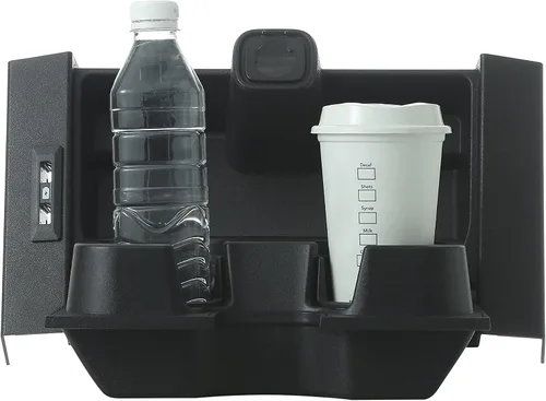 Miniatura 2 de Asiento central de banco dividido Portavasos delantero compatible con Ford F150 2015-2017 Reemplazo # FL3Z1813562AT FL3Z-1813562-AT (delantero)