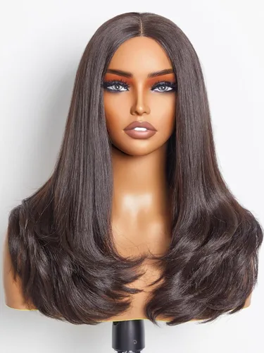 Miniatura 11 de GORGIUS Peluca lacia sin pegamento Ombre rubia ondulada HD con encaje frontal transparente, lista para usar, prediseñado, elaborado con tecnología
