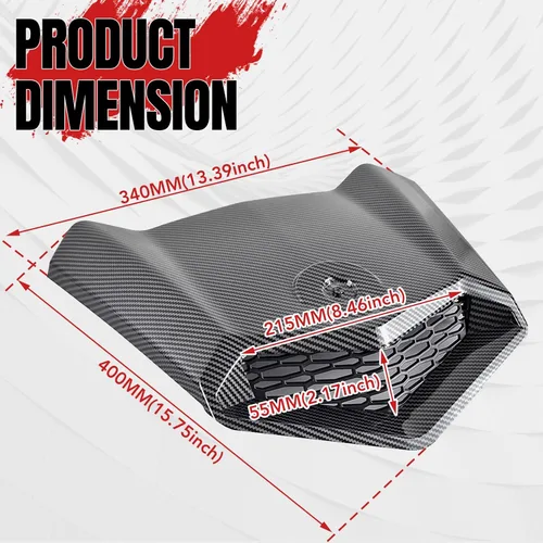 Miniatura 7 de A & UTV PRO Cuchara de capó Turbo con patrón de fibra de carbono para Can-Am Maverick X3 XDS XRS MAX Turbo R 2017-2024 2025, accesorios de kit