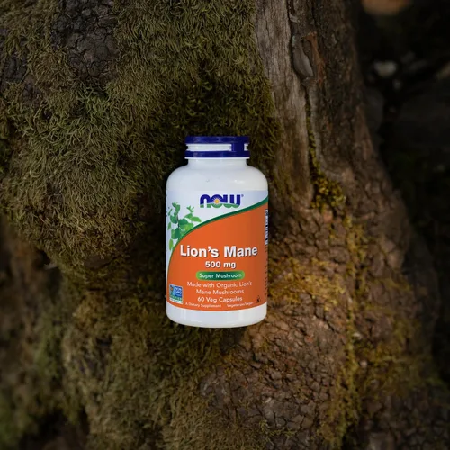 Miniatura 7 de NOW Foods Suplementos, Mane de León 500 mg, Súper Hongo, Hecho con Hongos de Mane de León Orgánicos, 60 Cápsulas Vegetales
