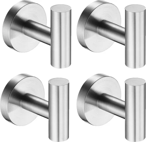 Miniatura 10 de Nolimas Gancho para toallas, color negro mate, SUS304, acero inoxidable, ropa de baño, armario, esponjas, gancho para bata, montaje en pared, 2
