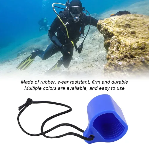 Miniatura 5 de BORDSTRACT Tapa de válvula de tanque de buceo, tapa de tapón de tanque de buceo de goma roscada, protector universal de tapa de válvula de tanque