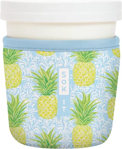 Miniatura 16 de Sok It IceCreamSok - Funda de neopreno aislada (flores abstractas, pintas de helado cónicas)