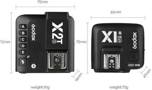 Miniatura 3 de Godox Disparador de flash inalámbrico X2T-S 2.4G TTL con 2X X1R-S controlador receptor compatible con Sony, función TTL, control de aplicación