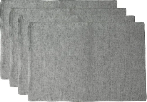 Miniatura 12 de Fennco Styles Classic Woven Textile - Manteles individuales decorativos de 12 x 18 pulgadas, juego de 4 manteles individuales de mesa color crudo