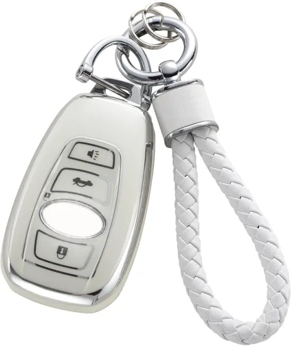 Miniatura 32 de YO&YOYE - Funda para llavero Ford con llavero, protector de llavero de TPU suave para F150 Explorer Mustang Edge Lincoln MKZ MKX MKC