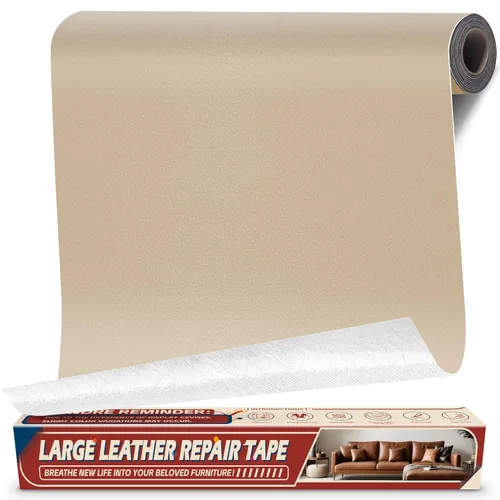 Miniatura 11 de Cahomo - Cinta de parches autoadhesivos para reparación de cuero para sofás - 8x11 pulgadas, kit de reparación de vinilo y cuero para muebles, Café