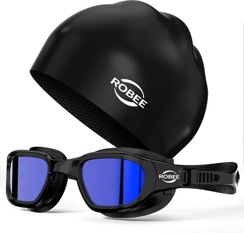 Miniatura 9 de Robee Gafas de natación, gafas de natación polarizadas para adultos, para hombres, mujeres y jóvenes, gafas de piscina de agua