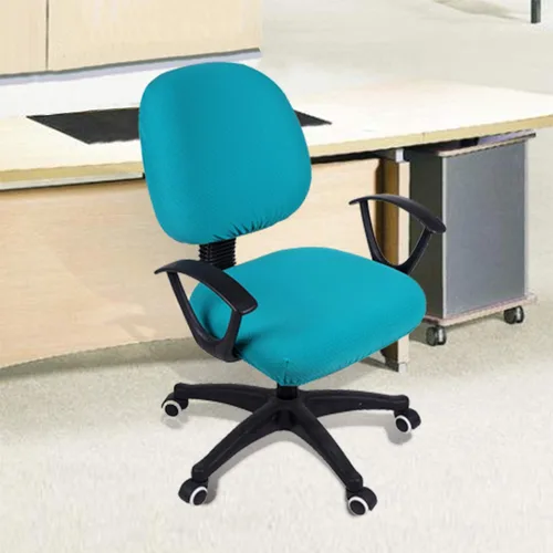 Miniatura 8 de Smiry Fundas elásticas de jacquard para silla de oficina, extraíbles y lavables, fundas universales para silla giratoria de escritorio, funda Verde