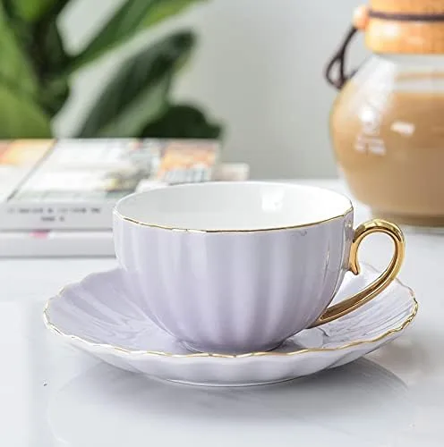 Miniatura 3 de Tazas de taza rosa lindo creativo porcelana taza y platillo cerámica juegos de té simples diseño moderno tazas de café tazas para café taza de café