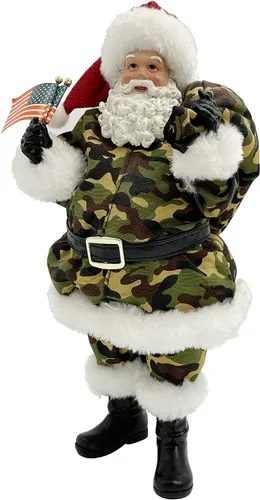 Miniatura 9 de Estatua de Santa Chef de Cocina de 11 Pulgadas con Casa de Jengibre, Figura de Santa de Resina Decoración Navideña Adorno Regalo de Navidad