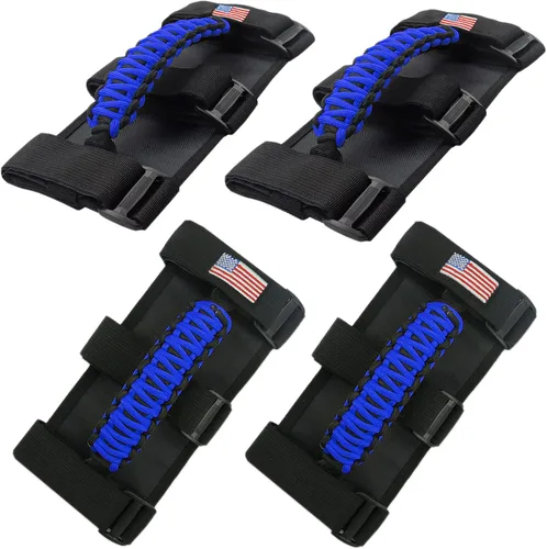 Miniatura 7 de para Accesorios Jeep Wrangler Asas de Agarre de Barra Enrollable de Agarre y Empuñadura con Borde Compatible con Jeep Wrangler YJ TJ JK JKU JL JLU
